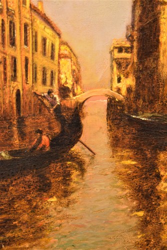 XXe siècle - Venise, Jeu de Lumiére  sur le Canal - Albert Ferdinand Duprat (1882-1974)